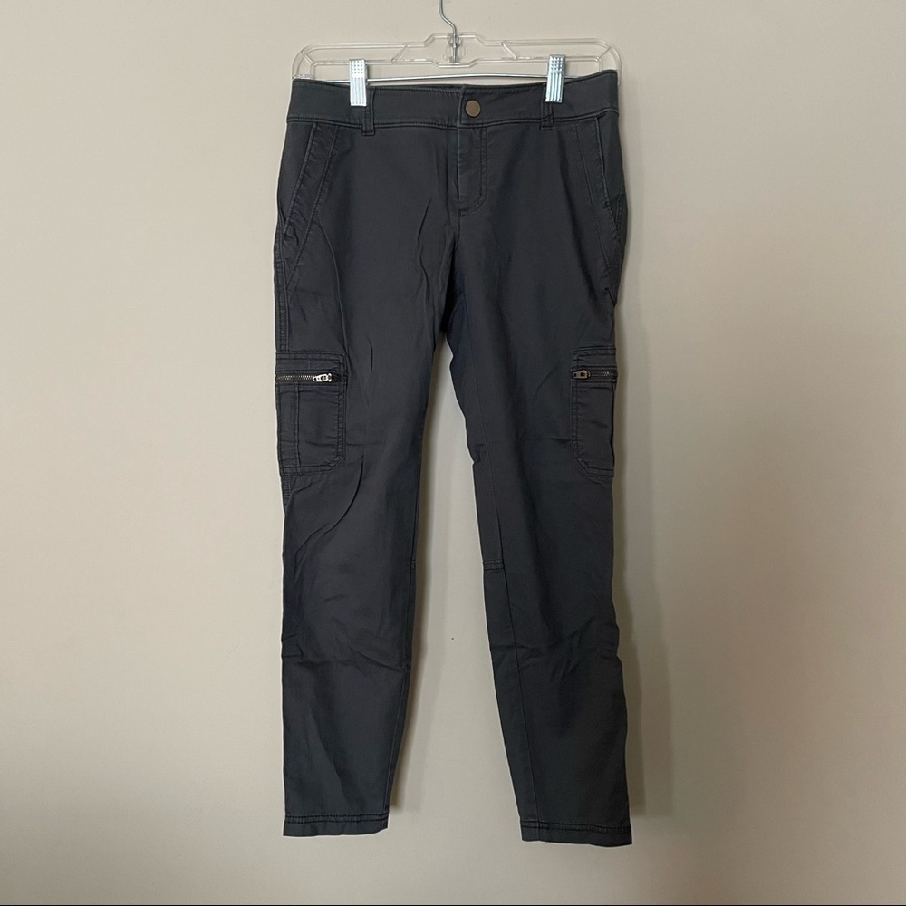Athleta Grey Green Cotton Lightweight Cargo Pants Athletic Outdoors Horpcore
